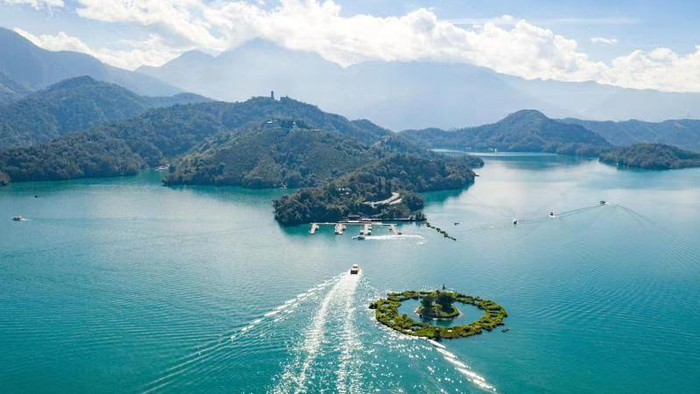 Sun Moon Lake， a lake in Yuchi Township， Nantou County， Taiwan。 /VCG