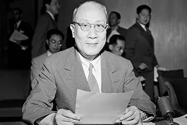 《世界人权宣言》起草者之一张彭春（图片来自联合国网站）