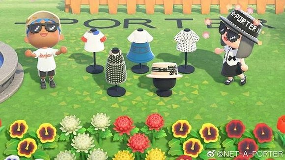 Net-A-Porter在《动森》复刻了多个品牌的春夏服装新品