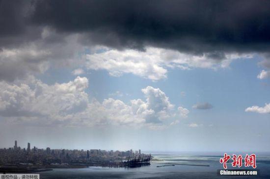 黎巴嫩首都黑云压城 场景壮观
