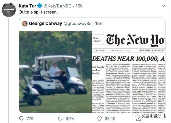 美国新冠死亡逼近10万人，川普还去打高尔夫，结果被之前的自己打脸了