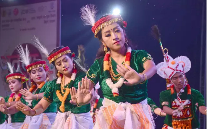 曼尼普尔邦民俗活动，图源：印度《经济时报》