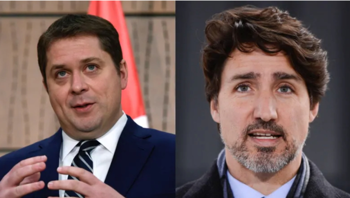 希尔和特鲁多。/CBC截图