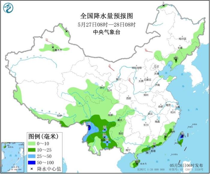 云南西藏等地仍有较强降水 华北东北等地有阵雨