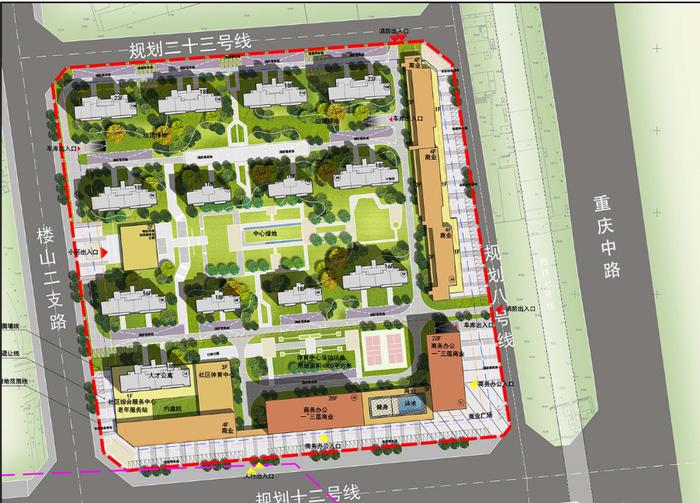 中巍（青岛）坊子街两地块控规公示 总建面超51万方