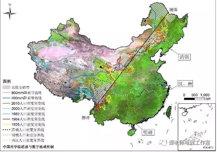【趣味地理】神奇的“胡焕庸线”，地图看世界，给整个世界画一条“胡焕庸线”！|大兴安岭|大阪_新浪新闻