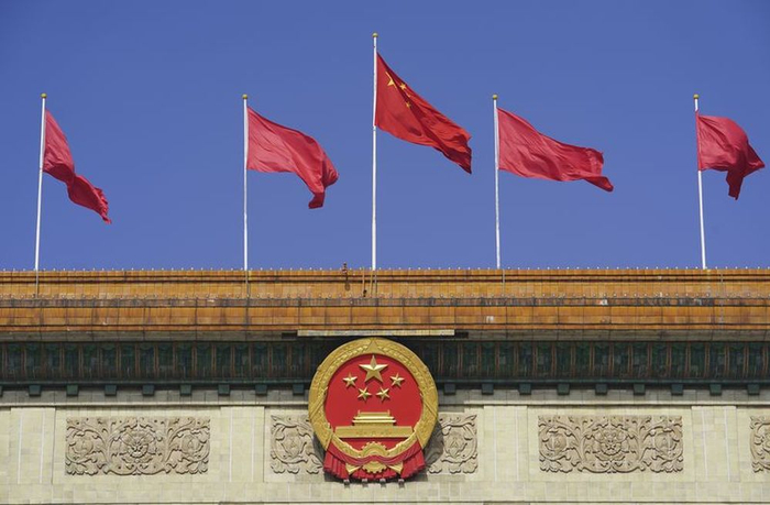 　　5月22日，第十三届全国人民代表大会第三次会议在北京人民大会堂开幕。这是人民大会堂外景。新华社记者 邢广利 摄