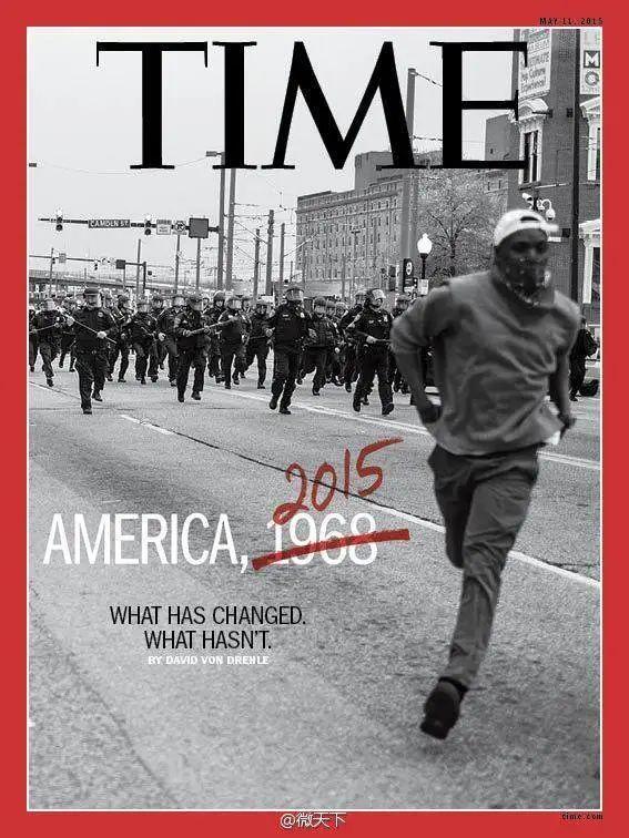 “这就是美国”！《时代周刊》2015年的封面又可以拿出来用了