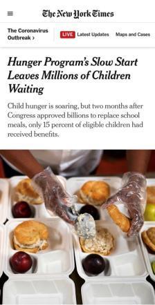 不可思议！最富国家儿童竟在挨饿 美“粮票”计划难饱苦寒