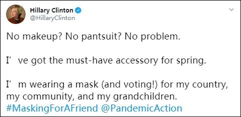 标签是“为朋友戴口罩”，“对疫情采取行动”