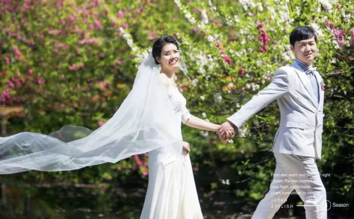 彭银华的结婚照。图片来自网络