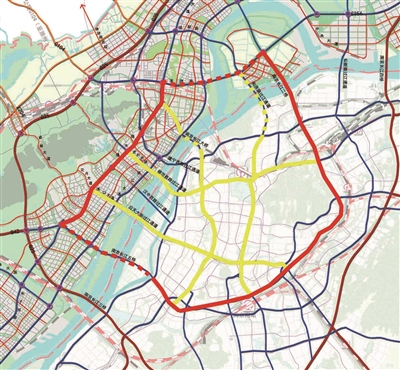  南京城市大外环示意图