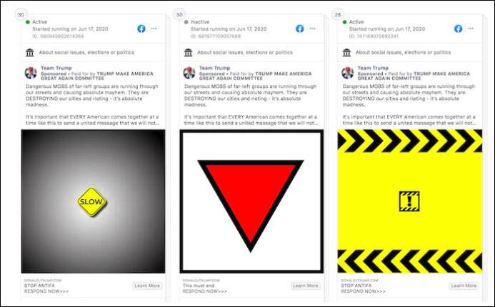 特朗普竞选团队广告界面 图自社交媒体