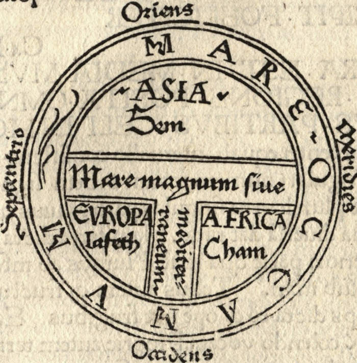 《词源》封面上的地图