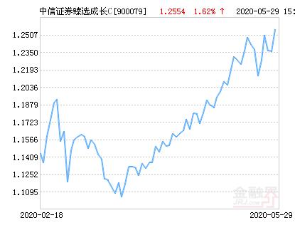 中信证券臻选成长C基金最新净值涨幅达1.62％