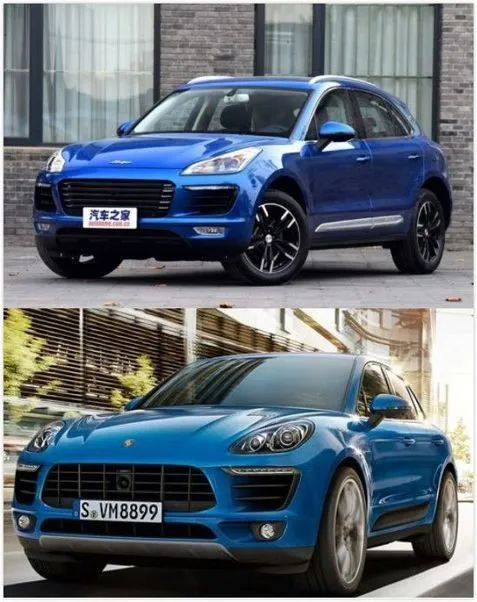 图片来源：众泰汽车、保时捷官网
