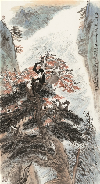  两岸猿声啼不住 153cm×84cm