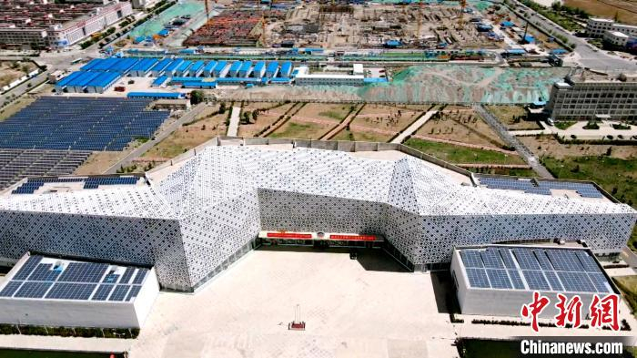 图为西藏自然科学博物馆全貌(航拍截图)。　江飞波 摄