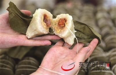 ▲煮好的粽子 本版图片均由记者 李梦颖 摄