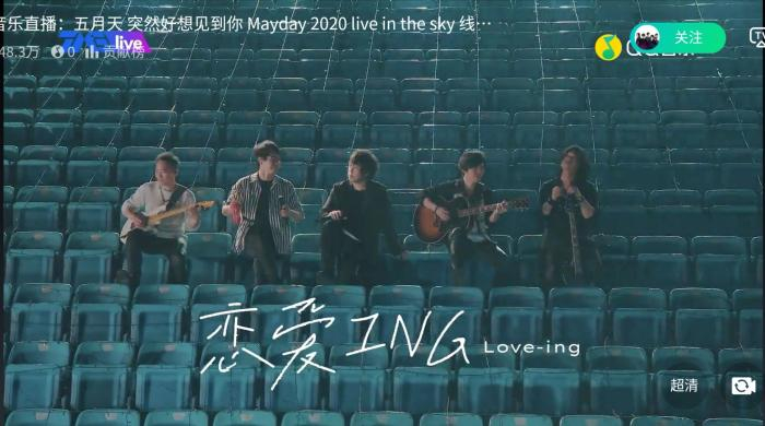 五月天线上演唱会。来源：视频截图