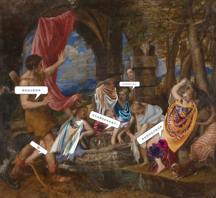 ▲提香《狄安娜与阿克特翁》，1556-1559丨图源于网络