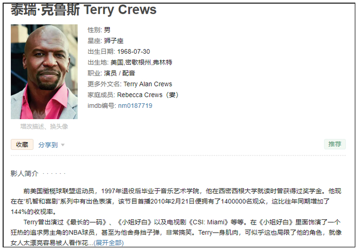 （截图为豆瓣网给出的关于克鲁斯的资料）
