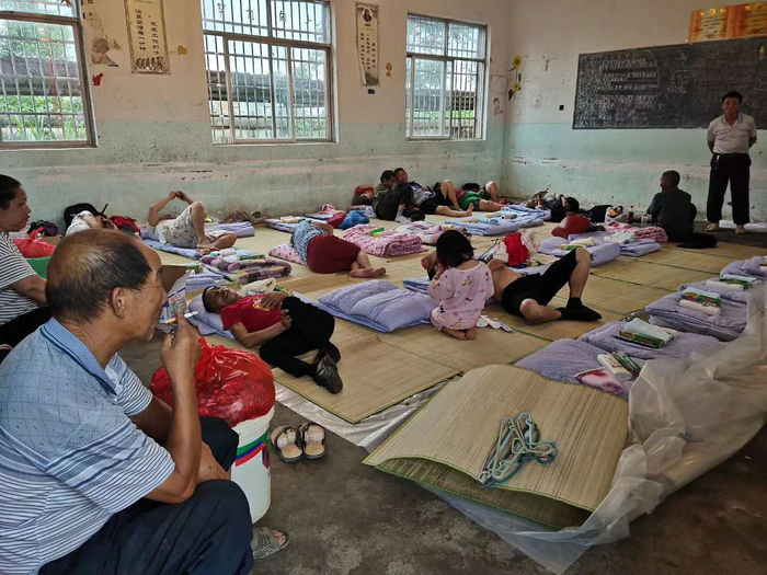 灾民安置点。受访者供图