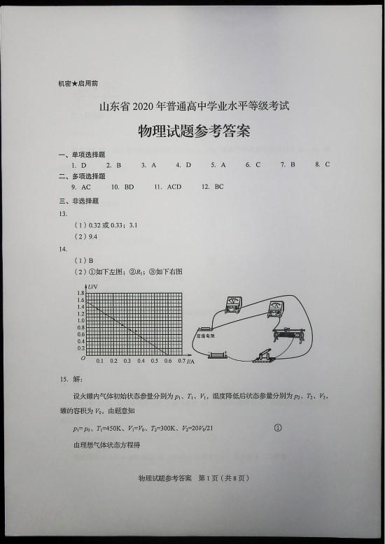 最全最权威！山东2020高考官方试题+答案公布！赶紧收藏转发！