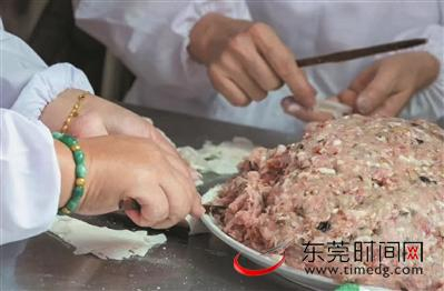 ▲冬菇腊味猪肉等做馅料