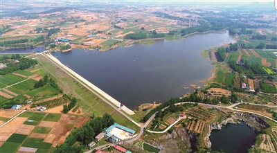  今日红领巾水库鸟瞰。