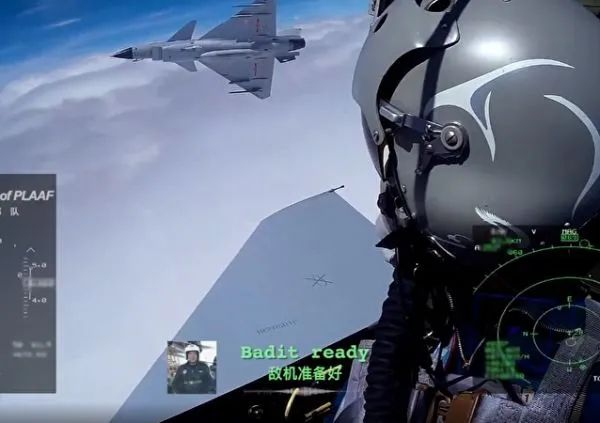 ▲资料图片：中国空军公开的歼-10英文“狗斗”视频截图。（视频截图）