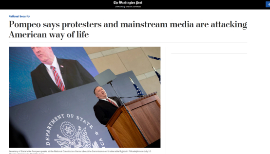 《华盛顿邮报》报道截图