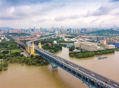  汛情下的南京城 林 琨摄