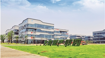  盐城市躬身耕“云”，撒播“数”种，加快大数据与经济转型、社会治理、民生服务的深度融合。图为盐城大数据产业园。