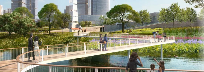 ▲公园中标方案效果图