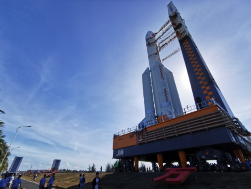 ▲长征五号火箭。国家航天局供图