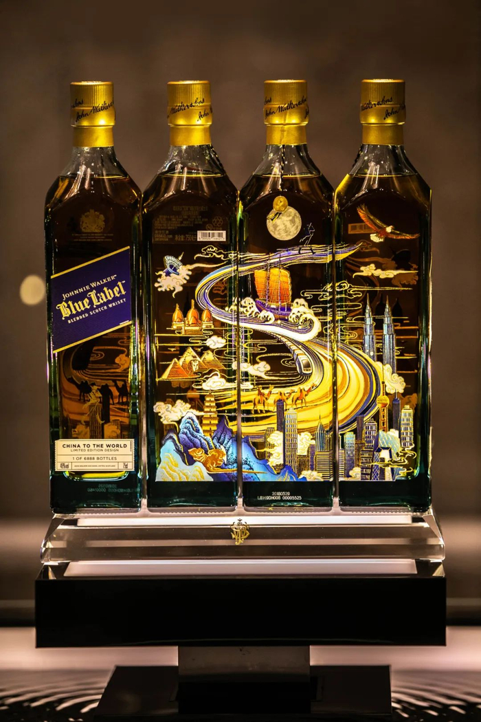 ▲尊尼获加蓝牌“丝路征程”限量版