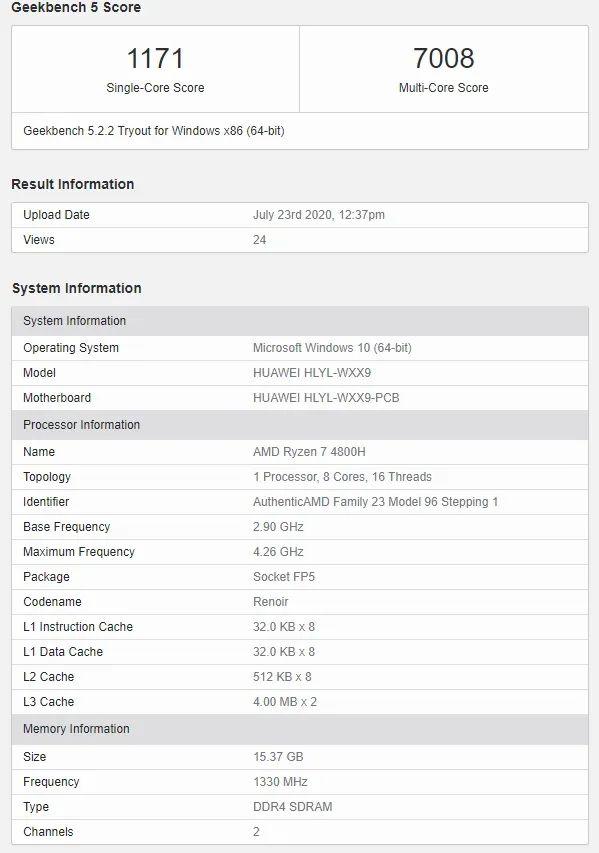 新款华为 MateBook 现身：搭载 R7 4800H，无独显__财经头条__新浪财经