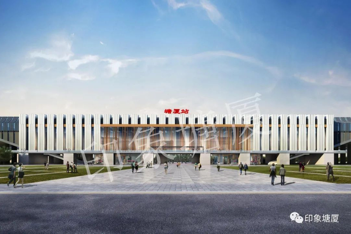 东莞南站（塘厦站）北广场进站口（效果图）。