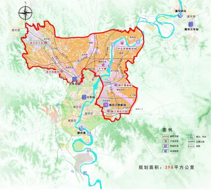 最新！南充临江新区规划、定位、交通布局来了