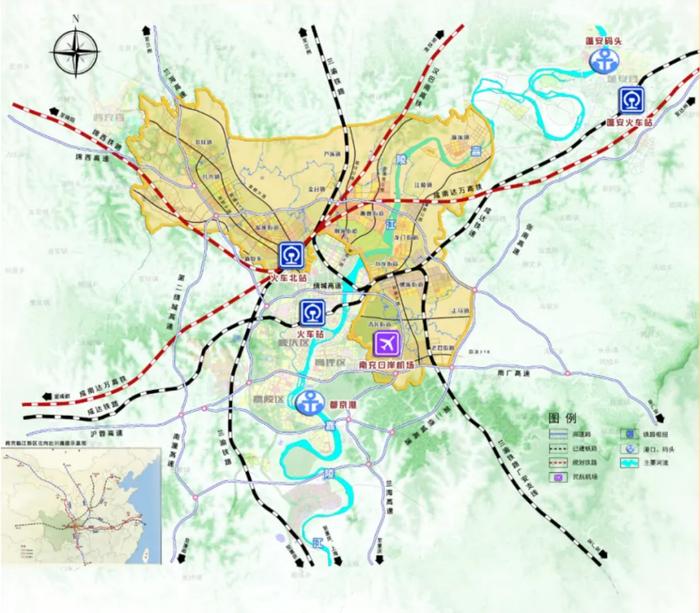 最新！南充临江新区规划、定位、交通布局来了