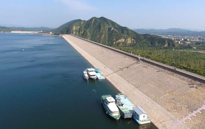 密云水库白河大坝。2020年7月15日，王海欣 摄。