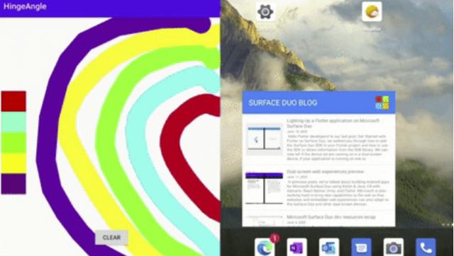 微软解释了Surface Duo设备角度传感器带来的独特铰链姿势