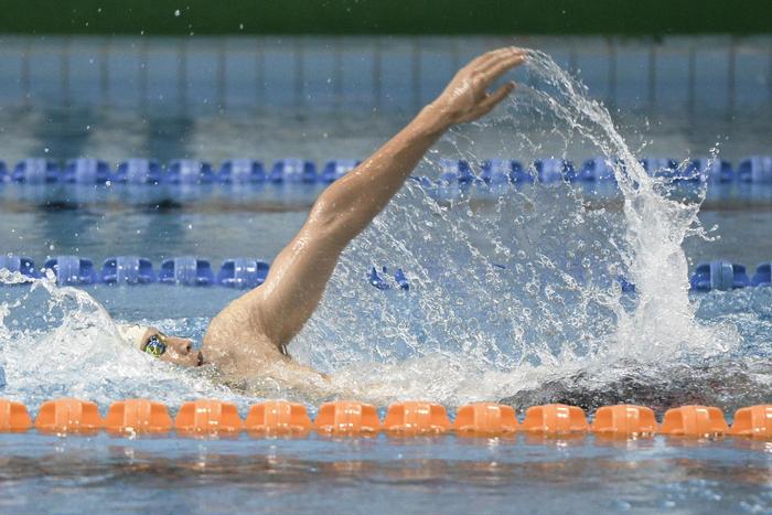 全国冠军参加安徽省游泳测试赛