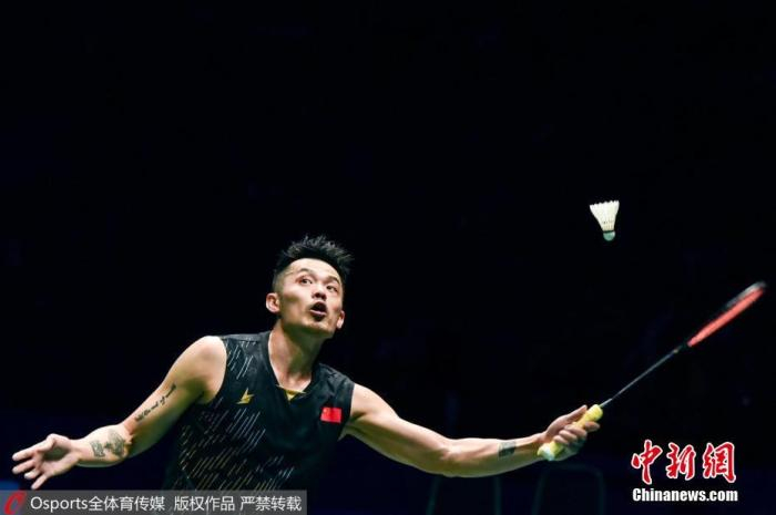 林丹在比赛中。图片来源：Osports全体育图片社