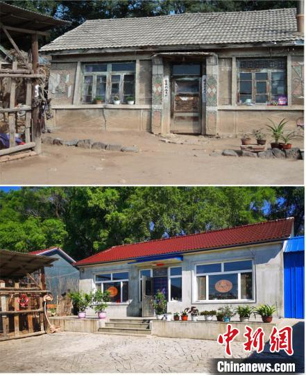 自立村脱贫前后对比 姚鹏飞 摄