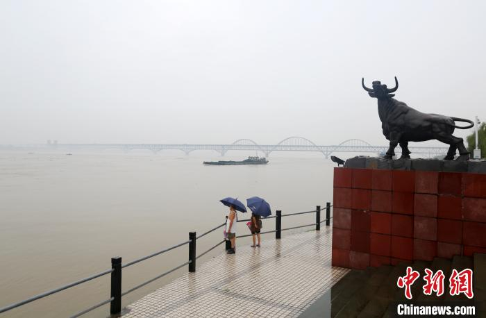图为7月6日，长江江西九江段，水位持续上涨。　刘家 摄