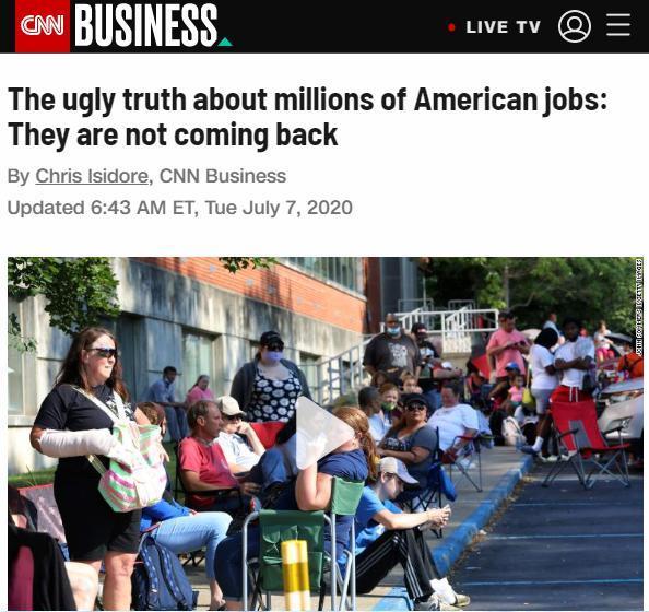 北美观察丨临时停工恐成长期失业 美国人没钱花的后果是什么？
