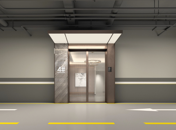 （万象东方地下大堂入口效果图，以实际交付为准）