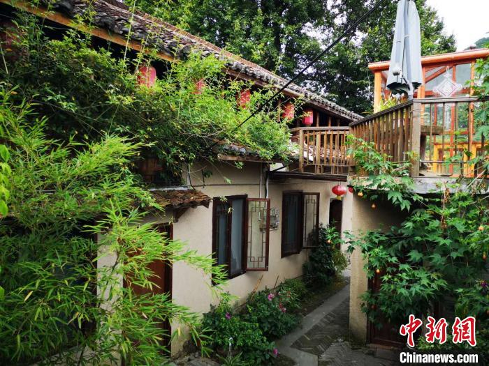 浙江丽水松阳四都乡一处农家乐，绿意盎然。　范宇斌 摄